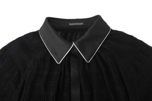 肌理感透视泡泡袖宽松衬衫 商品图2