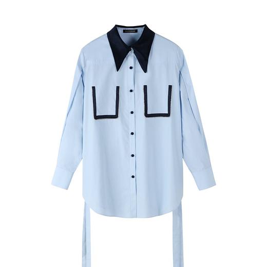 亮钻大翻领长袖衬衫 商品图2