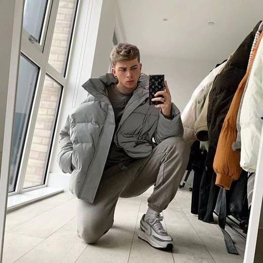 fear ess* fog复线反光立领高街加厚保暖棉服外套 男女同款