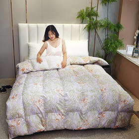 罗曼罗兰90白鸭绒印花羽绒被