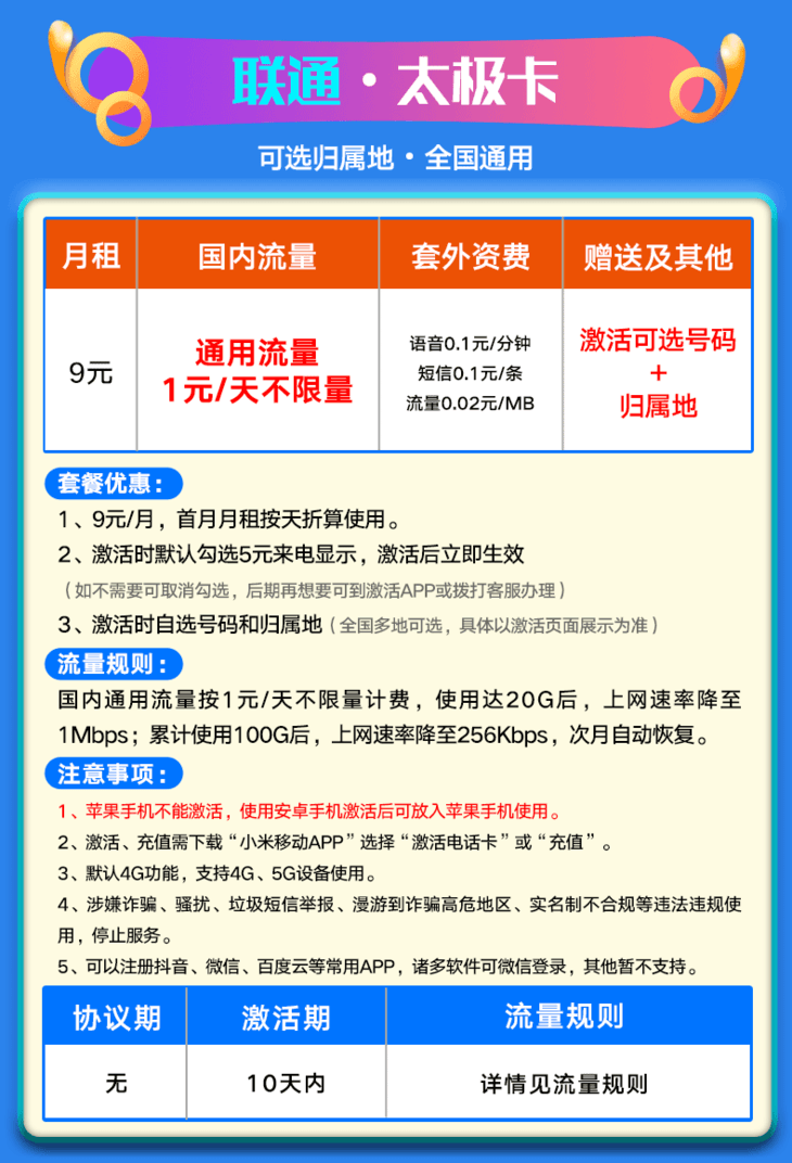 月租9元，1天1元不限流量 合计39元 该不该上-图1