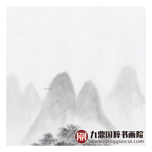 李泽江《梦里水乡》68*68cm 山水斗方作品 餐厅/茶室挂画 商品图5