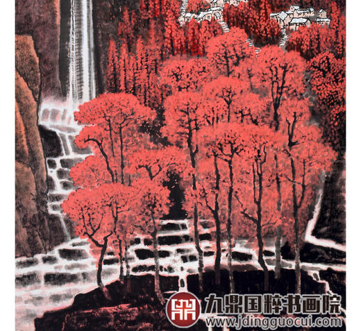 侯志明《万山红遍》68*138cm 山水竖幅作品 玄关/办公室挂画 商品图5