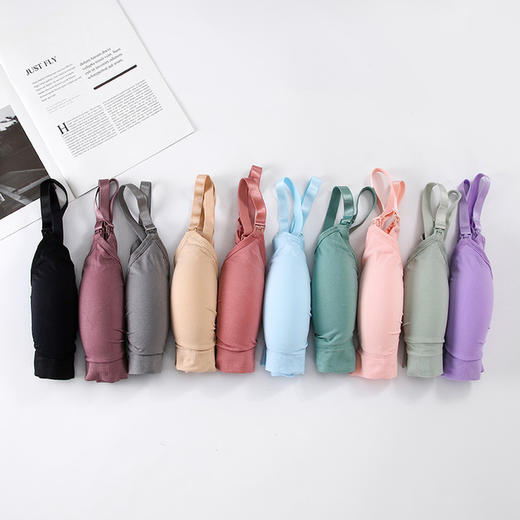 薄款产前产后前开扣大码喂奶文胸无钢圈睡眠聚拢防下垂哺乳内衣 商品图2