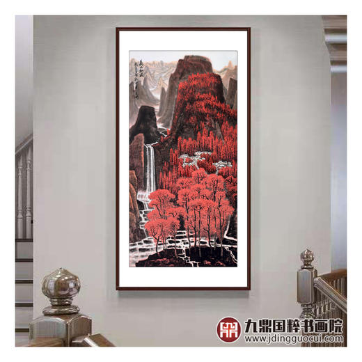 侯志明《万山红遍》68*138cm 山水竖幅作品 玄关/办公室挂画 商品图3