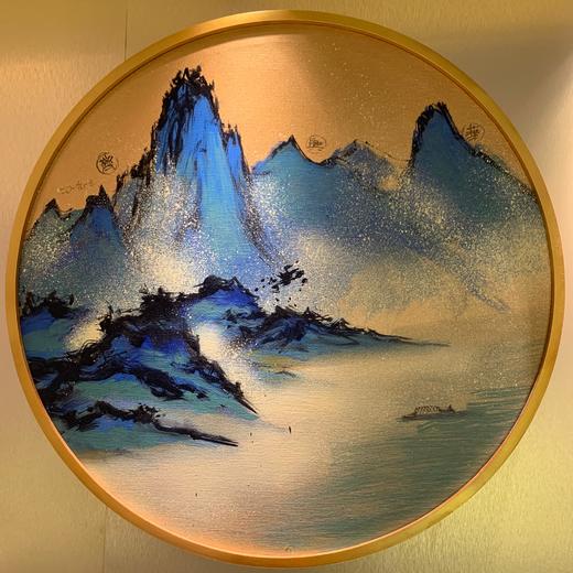 圆形山水2-原作 商品图0