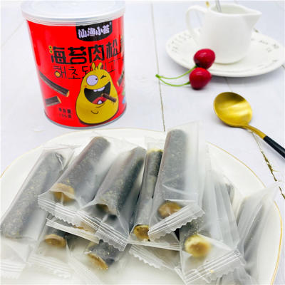 仙渔小苔海苔肉松卷8罐装夹心脆蛋黄卷即食儿童孕妇网红零食小吃 商品图0