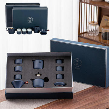 商务茶具伴手礼粗陶功夫茶具套装茶壶茶具高档礼盒 商品图9