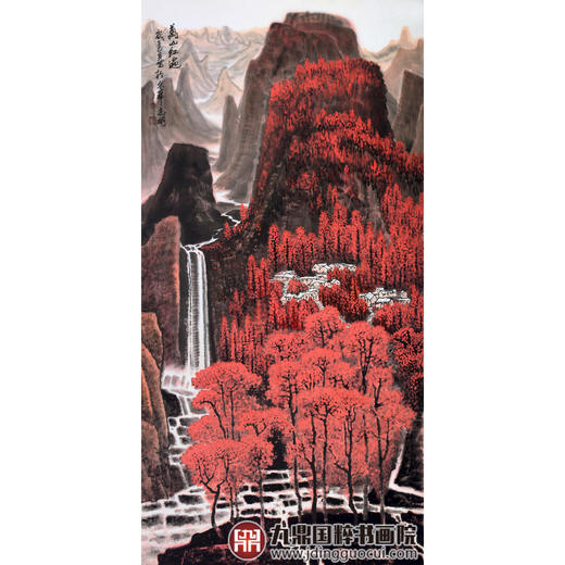 侯志明《万山红遍》68*138cm 山水竖幅作品 玄关/办公室挂画 商品图1
