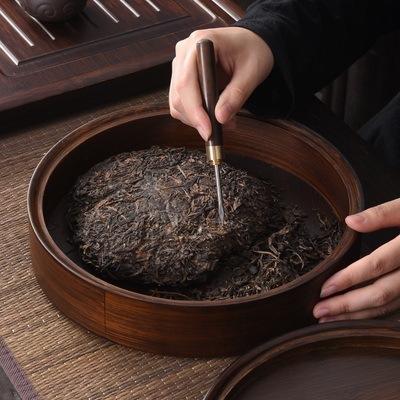 茶叶罐普洱茶盒家用多层竹制茶饼收纳盒白茶饼储茶盒茶饼罐分茶器 商品图6