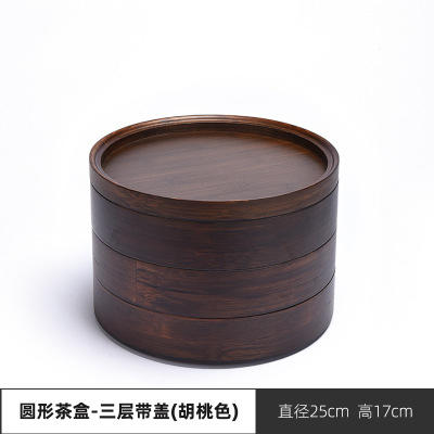 茶叶罐普洱茶盒家用多层竹制茶饼收纳盒白茶饼储茶盒茶饼罐分茶器 商品图5