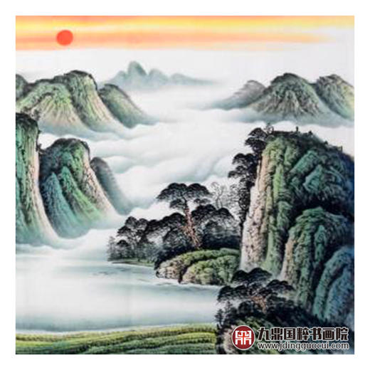 李泽江《日出东方》68*178cm 山水横幅作品 办公室/客厅挂画 商品图6