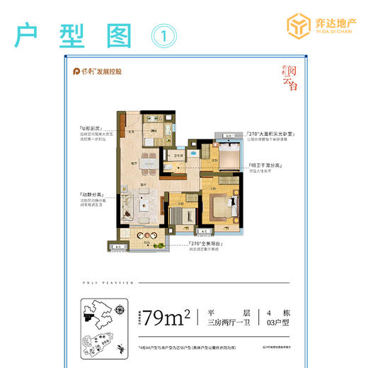 【广州白云】保利阅云台均价5.3万/平，总价419万/套，建面79-110方，1/3/4居 高层、超高层、塔楼精装修 商品图4
