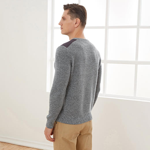 METTE羊绒世家2020秋冬男圆领100%山羊绒衫内搭加厚保暖针织毛衣 商品图2