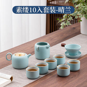 商务茶具伴手礼粗陶功夫茶具套装茶壶茶具高档礼盒 商品图1