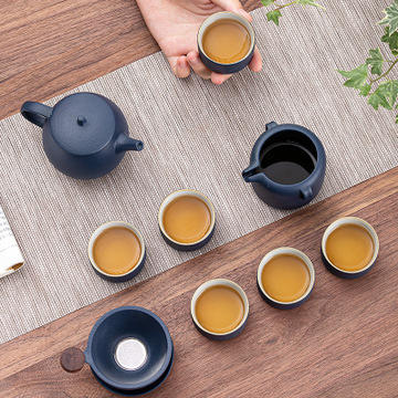 商务茶具伴手礼粗陶功夫茶具套装茶壶茶具高档礼盒 商品图3