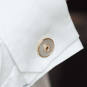 LUCINE 太阳时 男士商务法式衬衫玛瑙袖口袖扣袖钉男友父亲节礼物