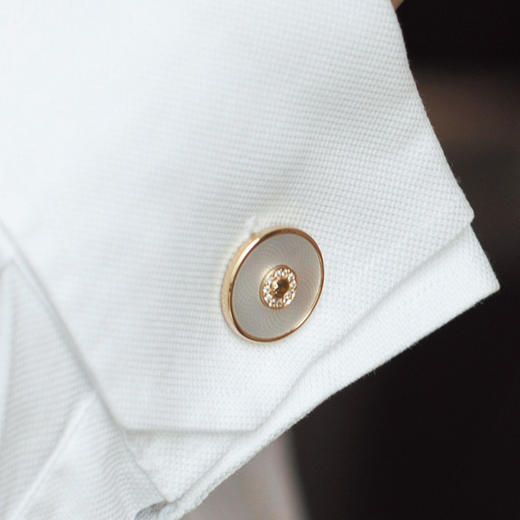 LUCINE 太阳时 男士商务法式衬衫玛瑙袖口袖扣袖钉男友父亲节礼物 商品图0