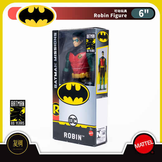 现货 美泰 罗宾 蝙蝠侠周年版 6英寸 模型 摆件 手办 商品图4
