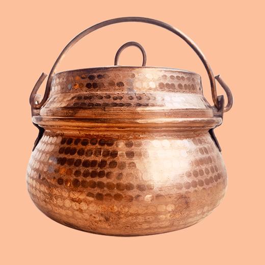 大理鹤庆 手工紫铜锅传统锣锅（带锅盖） 商品图0