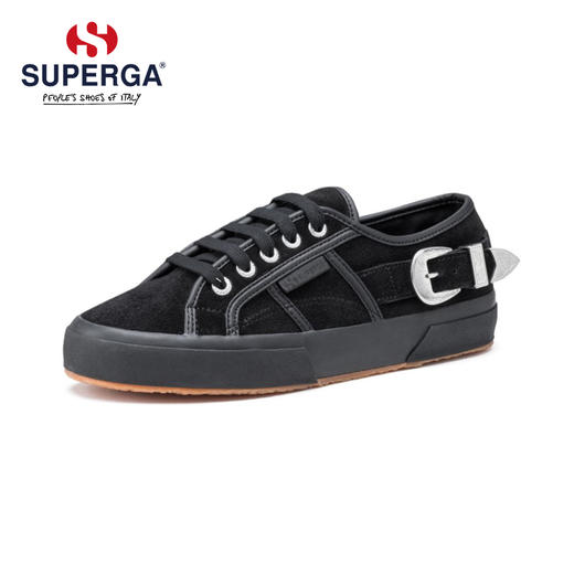 SUPERGA女鞋2020秋冬新款反毛皮S00GVV0时尚街拍搭扣装饰防滑板鞋 商品图3