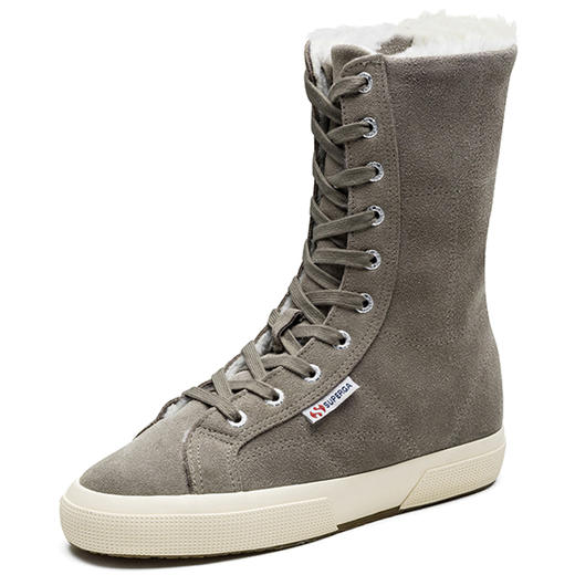 SUPERGA/圣佩伽 冬保暖加绒翻帮两穿中筒靴 瘦瘦靴反毛皮雪地靴女 商品图4