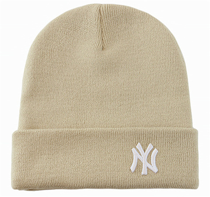 mlb帽子男帽女帽ny情侣帽针织毛线帽小logo秋冬运动帽休闲帽