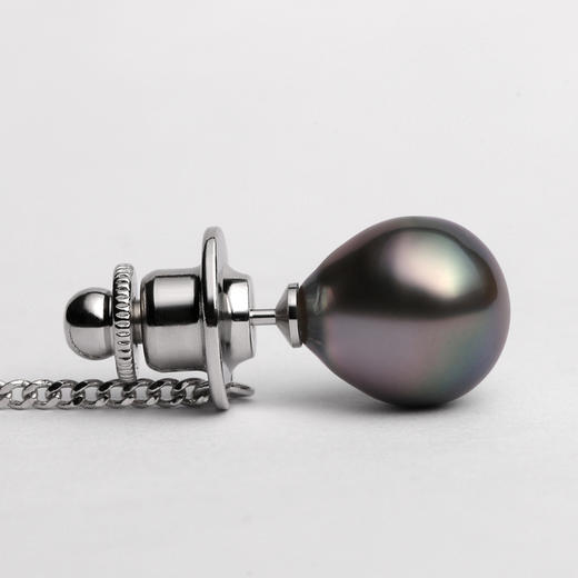 LUCINE大溪地海水黑珍珠胸领别针男女气质开衫西装领带百搭防走光 商品图1