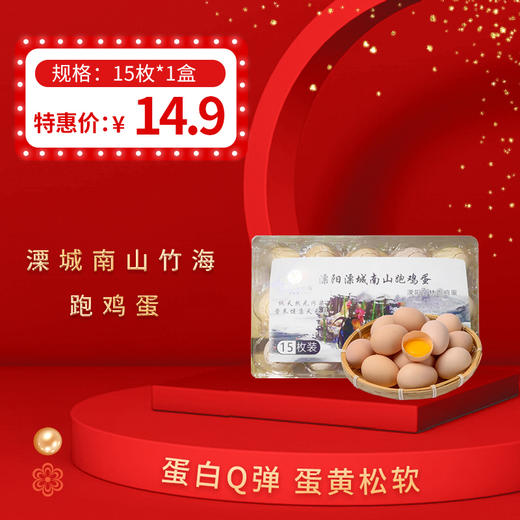 溧城南山竹海跑鸡蛋15枚*1盒 商品图0
