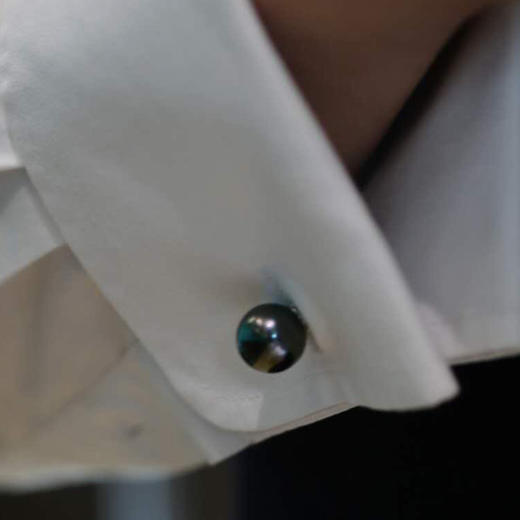 LUCINE大溪地海水黑珍珠胸领别针男女气质开衫西装领带百搭防走光 商品图2