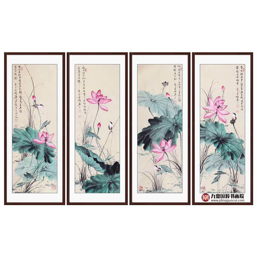 高云鹏《花鸟四条屏作品》35cm*100cm*4 花鸟四条屏作品 办公室/客厅挂画 商品图0