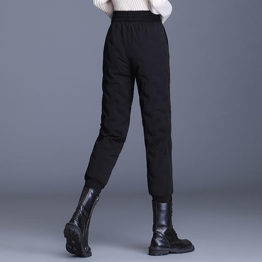 时尚加绒加厚，白鸭绒高腰宽松保暖显瘦哈伦羽绒裤QZF-60636 商品图2