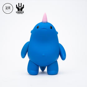 现货 Unbox 独角 Horn 深蓝色 搪胶 限定 潮玩 摆件