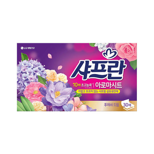 【韩国】进口LG舒福蓝衣物柔顺剂防静电抽取式柔顺纸洗衣纸带中文标 新旧包装随机发 商品图2