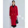 EITIE爱特爱春季新款时尚气质双排扣收腰长款羊毛呢大衣外套6114801 商品缩略图3