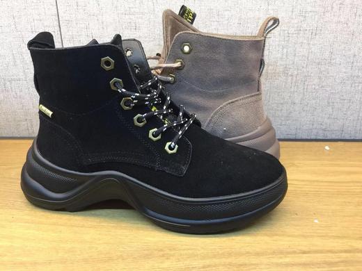 豪行2018冬季新品时尚休闲真皮加绒系带女棉靴28486011专柜正品 商品图3