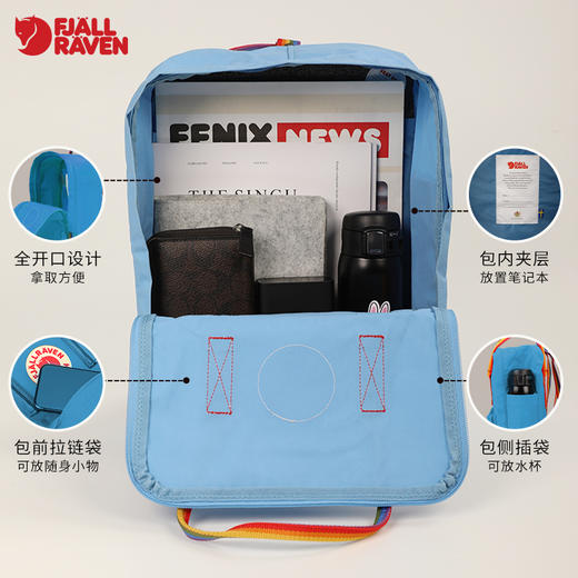 北极狐2021新款Kanken Rainbow电脑旅行双肩背包 23620 商品图2