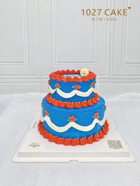 1027CAKE | ins风 告白猪 手绘蛋糕 复古风