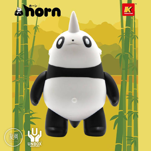 现货 Unbox 独角 Horn 熊猫版 搪胶 限定 潮玩 商品图0