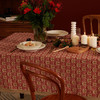 红色节日新年圣诞方桌布蕾丝边餐桌布艺 商品缩略图0