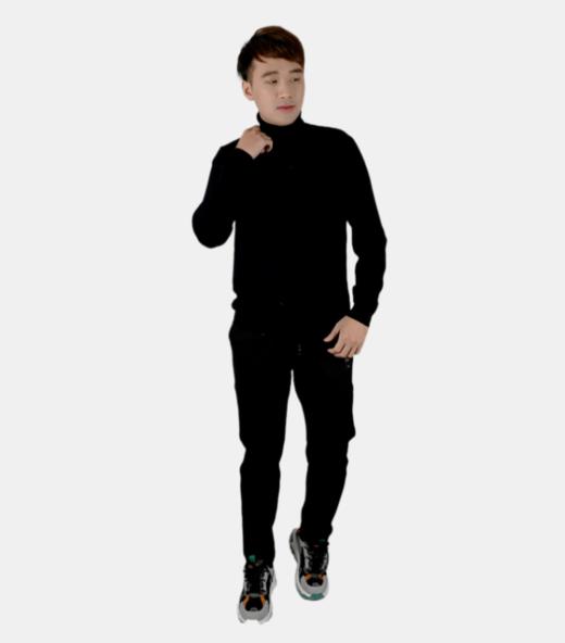 男装2020冬装新品休闲高领毛衣 0617-1111 商品图1