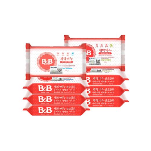 韩国 B＆B保宁 婴儿洗衣皂 三联包200g*3 商品图0