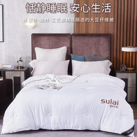 【泰国】进口素莱大豆纤维七孔抑制病菌被加厚秋冬双人被芯学生宿舍保暖