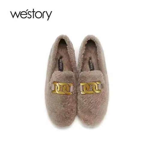 westory商场同款金属环懒人鞋毛毛鞋S20CM70791 商品图0