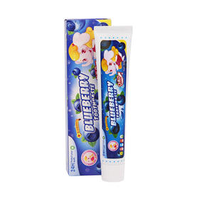 【泰国】进口小象妈咪儿童牙膏2-3-6-12岁宝宝换牙期防蛀蓝莓味无氟可吞咽