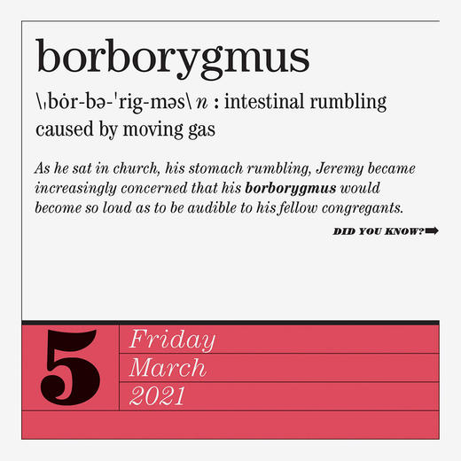 日历馆：进口英文原版韦氏词典《每日新单词日历2021》，中高级词汇 商品图2