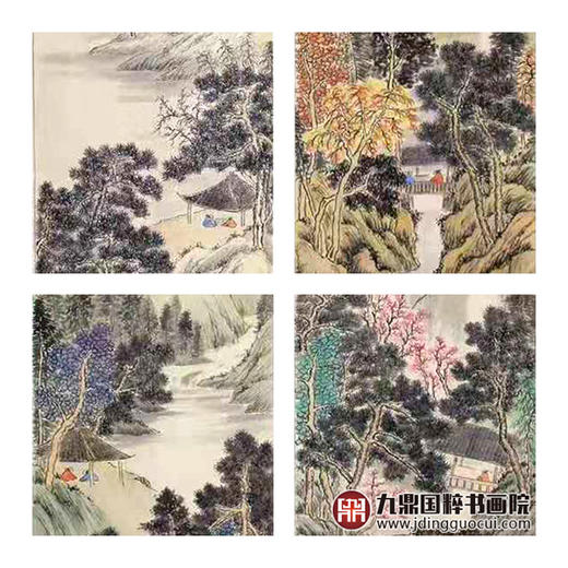 高云鹏《山水四条屏》34cm*138cm*4 山水四条屏作品 客厅/茶室挂画 商品图4