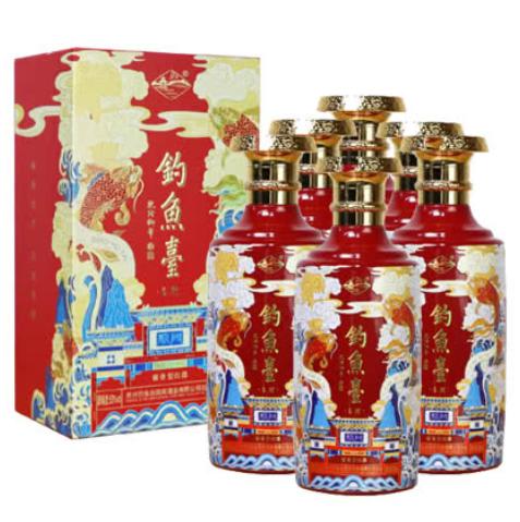 【推荐】钓鱼台 玺鲤红酱 酱香型 53度 500ml*6【整箱装】 商品图1