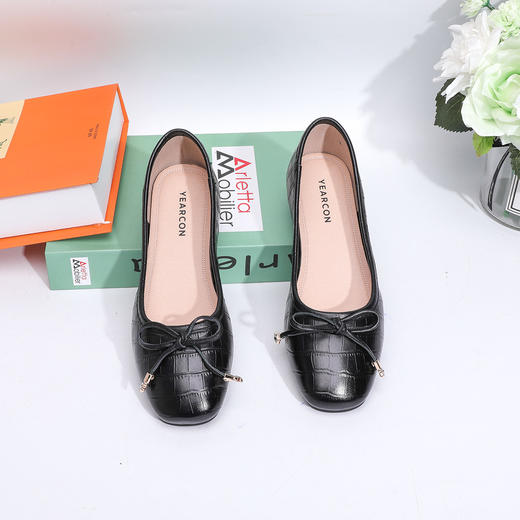 意尔康女士真皮牛皮浅口平底皮鞋1171aa05182y