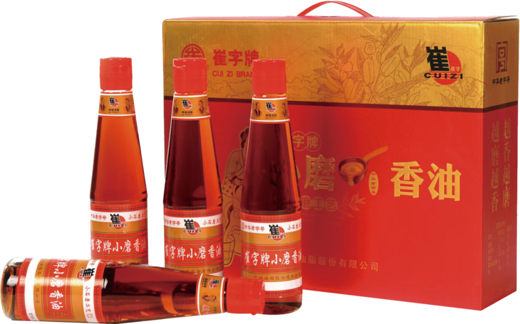 【新春油礼】【中华老字号】崔字牌 纯芝麻小磨香油礼盒 400ml*4瓶
